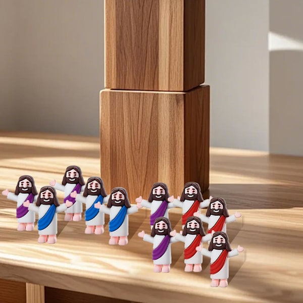 1/40 x Liten -Jesus Figurer Original Design Jesus- Love You Mini Gummi Leksak I0 Red 40pcs