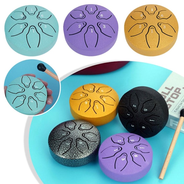 Regntrumma för Utomhus Trädgård, Regntrumma för Utomhus När Det Regnar, Stål Tongue Drum Regnklocka, Regntrumma för Utomhus, Mini Handpan Trumma In green onesize