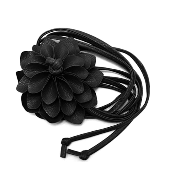 WSRRDRECVHi Blommig Midjekedja Kvinnor Stor Blomma Dekorativ Lyxdesign Bohemiskt Midjeband Tofsrep Midjebälten Vävd Flätrem