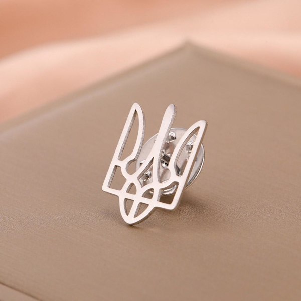 \"Ukraina i hjärtat\" Trident Pin Broscher Metallmärken Knappnålar R6Q4 P2Z8 Golden One size