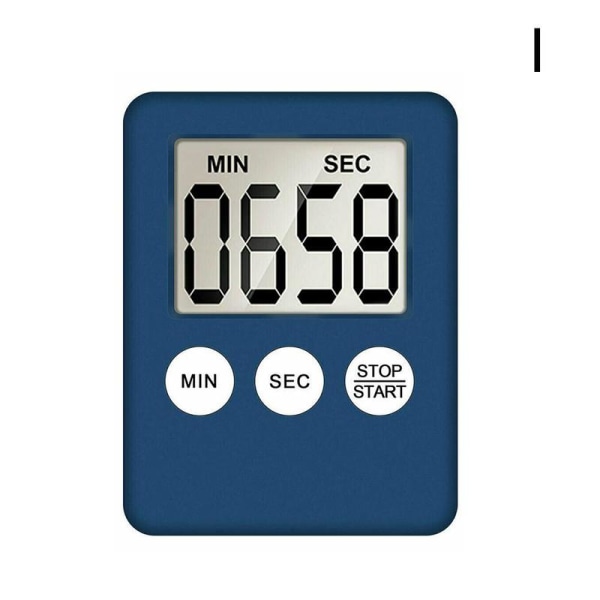 weeee Digital kökstimer Multifunktionell elektronisk timer LCD Navy blue 1pcs