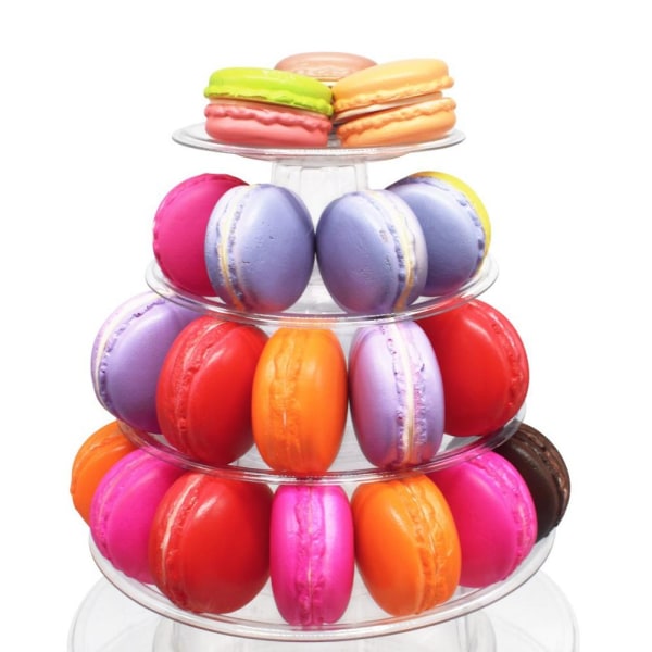 4/6 nivåer runda Macaron Tower Stand Desserter Display Rack Cupcak 4 tiers one size