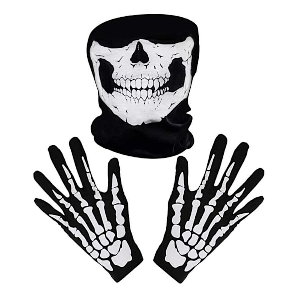 Unisex Skelett Handskar Bentryck Halloween Maskeraddräkt 1 Access 24CM gloves One-size