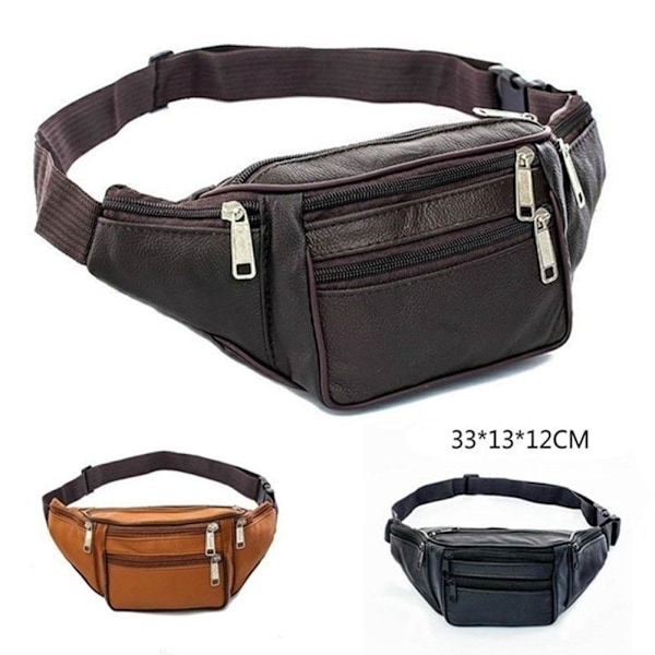 Herr Äkta Läder Clutch Väskor Business Kohud Plånböcker Dragkedja Handväska Skinn Mobilväska Man J8d0 Vertical black One-size