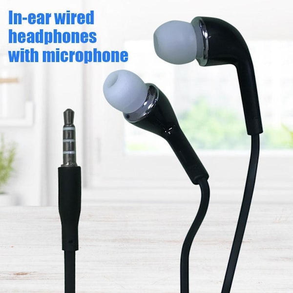 För Galaxy J5 9500 3.5mm In-ear Trådbundet Mikrofon Volym Headset✨w A2M8 D2L5 R9Z1 H3U4 white one size