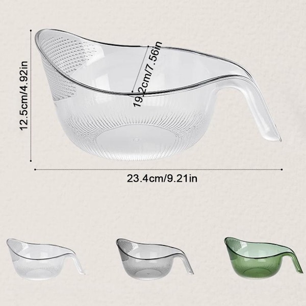 Köksris Tvättmaskin Ris Sil Dräneringskorg Hushållsartiklar Transparent color 1pcs