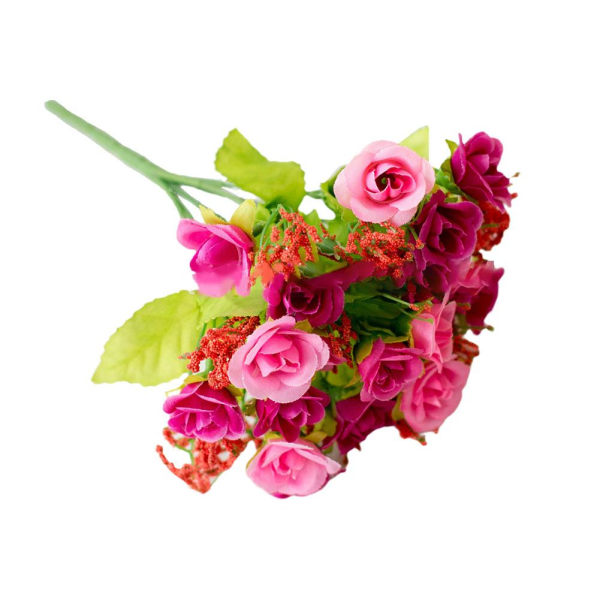 21 huvuden konstgjord siden blomma gäng Bröllopsfest utomhus Bouq purple one-size