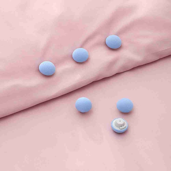 8X Säng Sängkläder Påslakan Cover Snaps Fästklämmor Fästelement Gri pink One-size