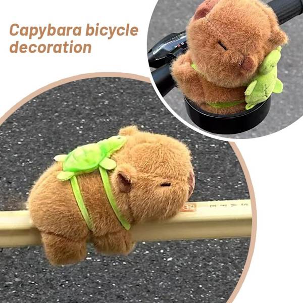 Kapybara Cykeldekoration Landsvägscykel Mountainbike Snäppdocka Armband Plyschleksak Cirkel Slap B1t2 Capibara 1pc