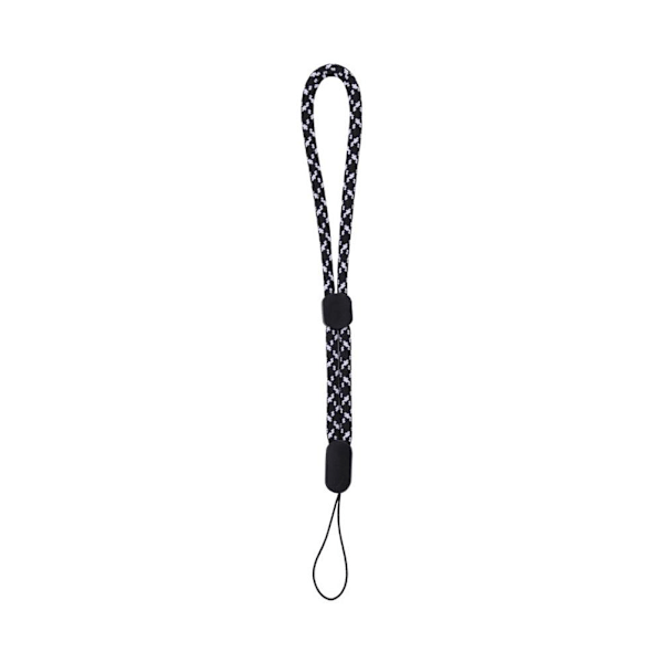 Anti-förlorad Lanyard Mobiltelefonfodral Nyckelring Justerbar Kort Handledsrem .' ы◆ black and white one size 