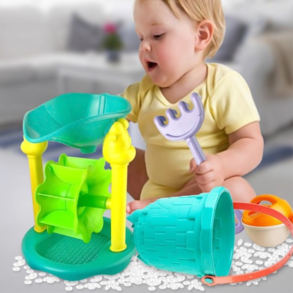 Strandleksaker för barn Hög kvalitet Säker Hållbar Sommar Vattenleksaker Leka Gräva Sand S6i5 D 6PCS 1set
