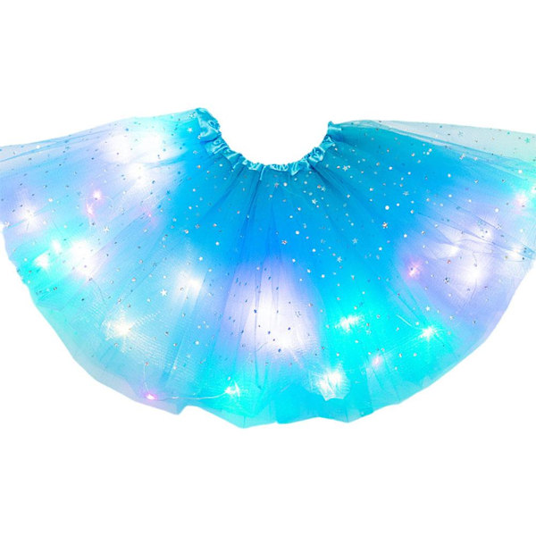 LED-lysande ljus Tutu kjolar älva kostym barn lyser upp kjol purple one size