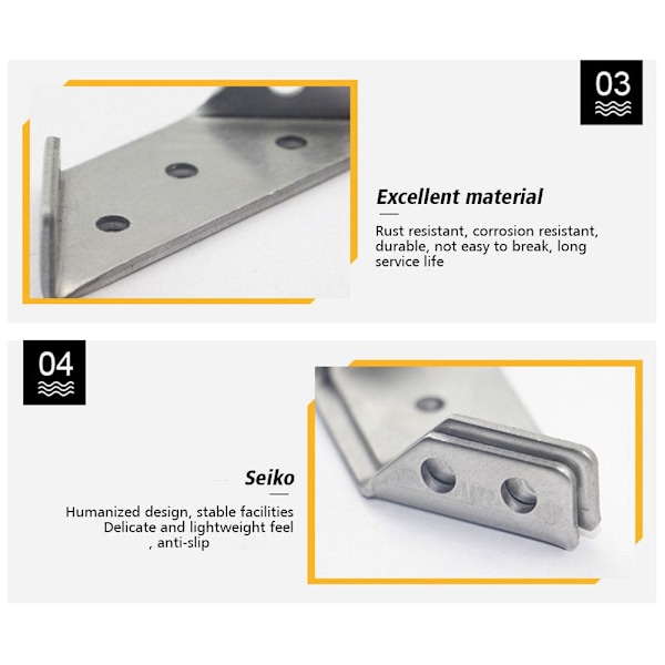 Triangel Fäste Möbelstöd Förtjockad Universal Q4E3 silveryA one-size 8pcs