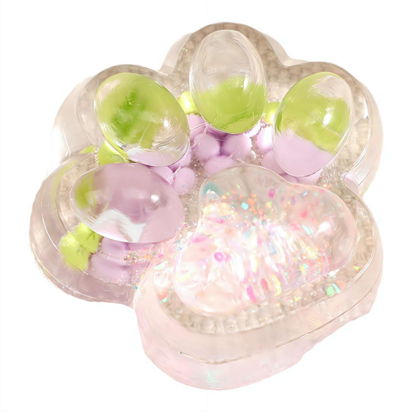 Kattfot Klämleksaker, Kattfot Kläm Silikonleksak, Taba Squish y Paw, Färgglada Paw Squish y Leksaker, Mjuka Klämmar Fidget Leksak För Stresslindring pineapple 1pcs