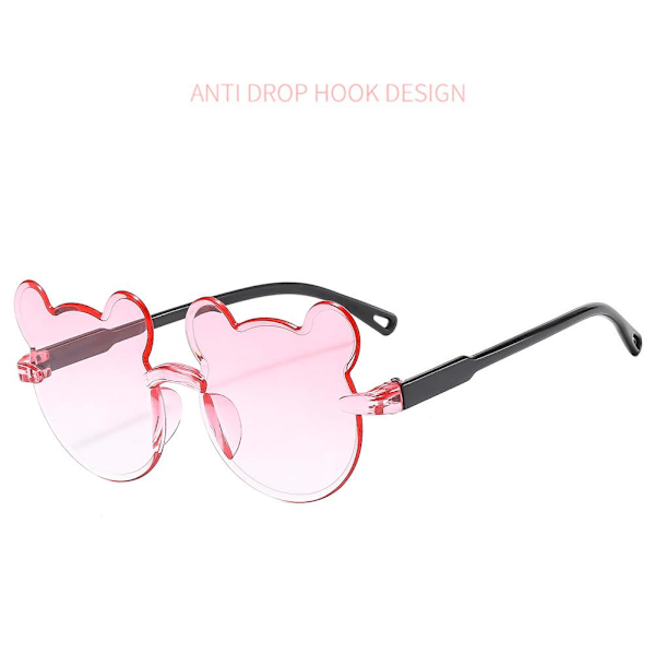 Flickor Pojkar Bågformade Solglasögon Tecknad Björn Barn Solglasögon Utomhus Lot Z6G9 PINK one-size
