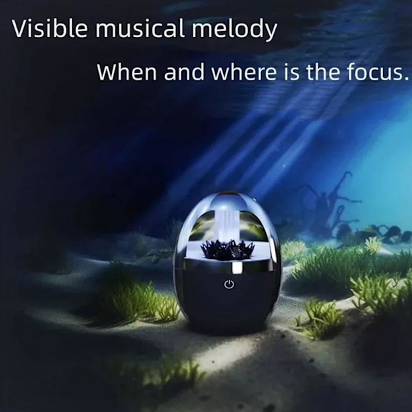 Ferrofluid Högtalare, Ferrofluid Ljudvisualiserare, Musik Får Liv med Dansande Ferrofluid, Bluetooth 5.0 Trådlös Högtalare, 4-Färgs Anpassningsbar
