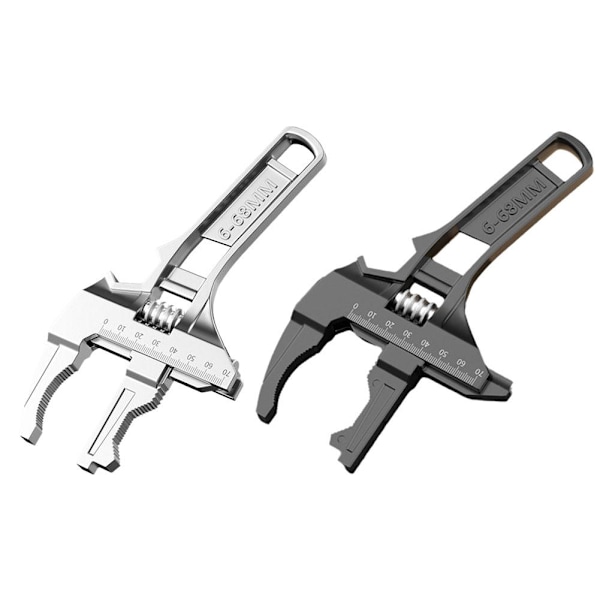 Universell Reparationssats Stor Öppning Rörtång Mutter Nyckel Justerbar Skiftnyckel för Badrum Handverktyg Hemreparation Black One size