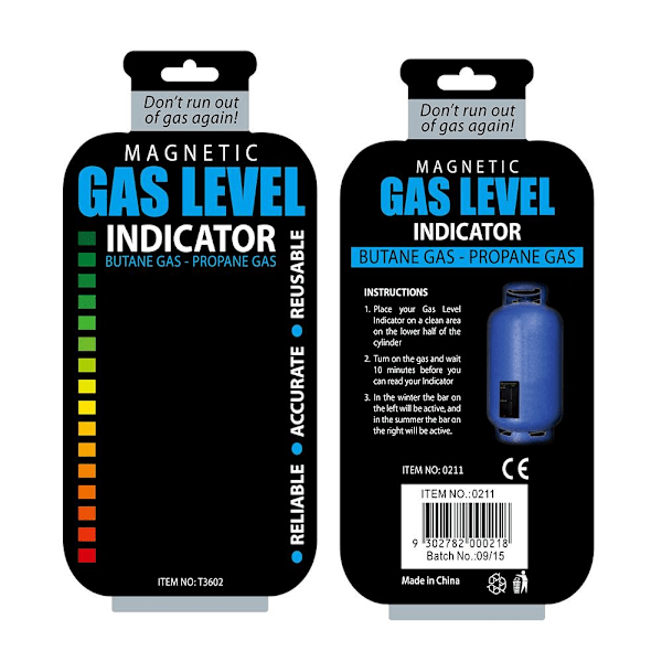 Magnetisk Gasflasknivåindikator, Gasbehållarnivåindikator Magnetisk Mätare Flaska, Indikator Mätare Husbil Rese Grill