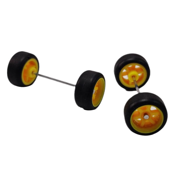 För Hot Wheels Chrome Real Riders Wheels Fälgar Gummi Däck 1/64 golden onesize