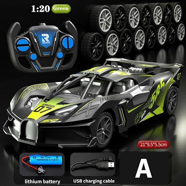Racing Fjärrkontroll Bil Sportbil Driftande Elektrisk Bil Modell Leksak Pojke Barn Bil Hastighet E6A8 green 21*9.5*5.5cm