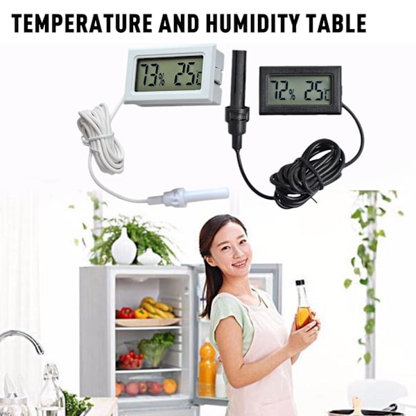 Mini Termo Hygrometer Hygrometer Termometer Luftfuktighet X7V7 Y1U9 white One-size