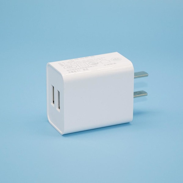 USB Väggladdare med Dubbel Port 2A 5V USB-kontakt, Strömladdare-US Adapter B3U6