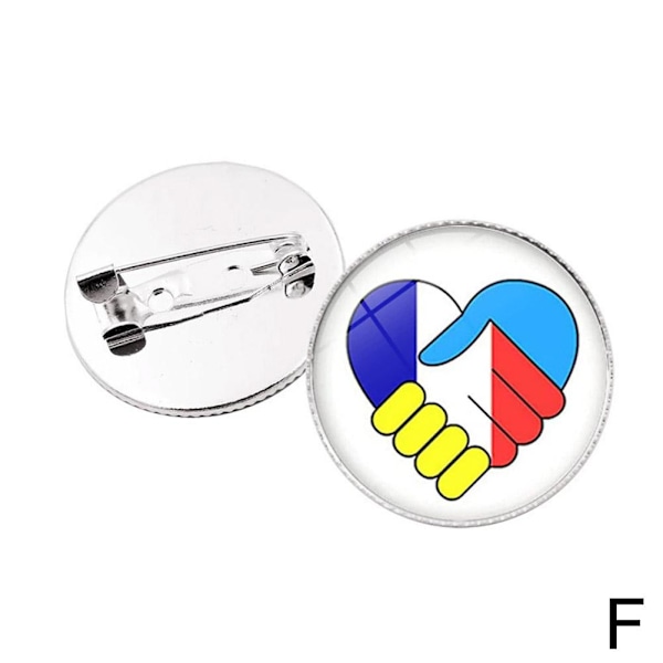 Ukraina Badge Ukrainsk Flagga Nål Knapp 25mm 5st R5X3 T9R3 D3C2 X6S5 style6 One size 5pcs