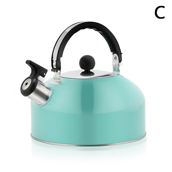 ♤ Visslande Vattenkokare Rostfritt Stål Camping Vattenkokare för Gasspis & Induktionshäll orange 1PCS