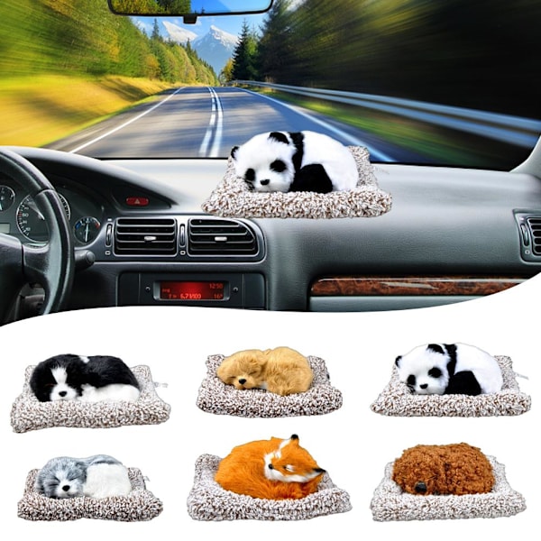 Bildekoration Instrumentbräda Simulerad Panda Bil Interiör Dekoration Lukt Docka Display Absorberande S1Q2 gray one-size