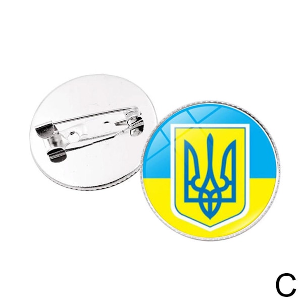 Ukraina Badge Ukrainsk Flagga Nål Knapp 25mm 5st R5X3 T9R3 D3C2 X6S5 style3 One size 5pcs