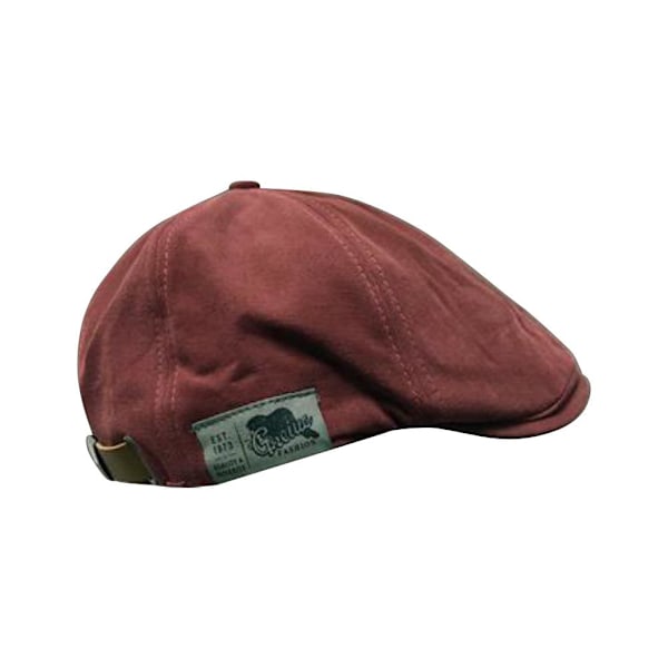 Retro Herr Bomull Ivy Flat Cap Newsboy Justerbar Basker Cabbie Gatsby Körhatt♤ red one-size