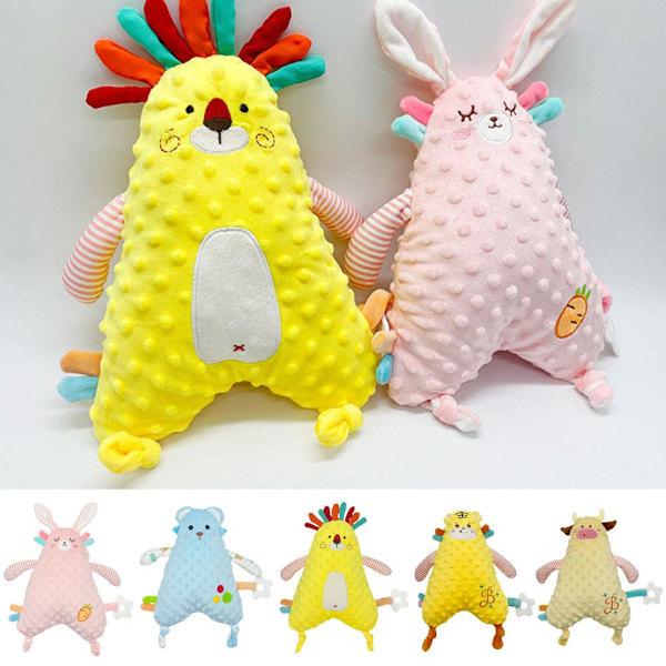 Tecknad Lejon Kanin Plysch Snuttefilt Leksak Sovhandduk Gosedjur Pojkleksaker Plyschdjur Barn Docka T0w5 bear 30*20*8cm