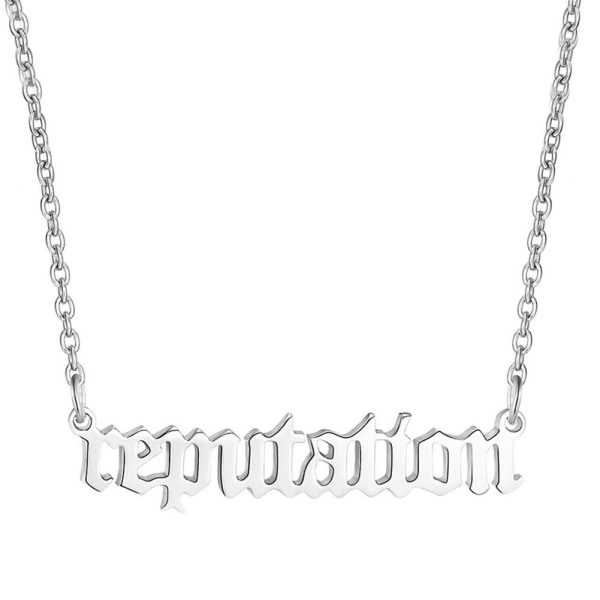 Taylor Swift Reputation Halsband Inspirerat av Fearless Lover Reputation Silver