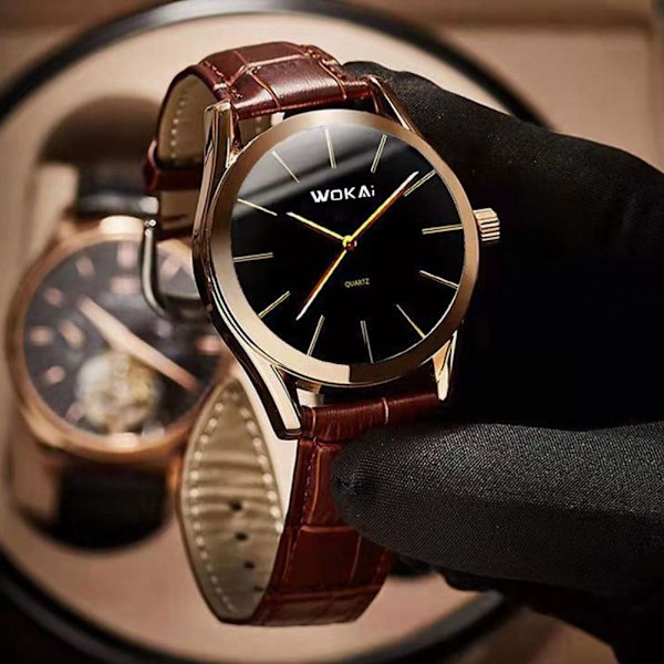 Sport Quartz Klockor Lämpliga För Män Wokai Herr Quartz Klockor Affärs- Och Lyxstil A8A4 A One size