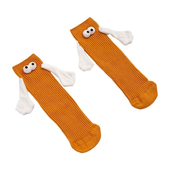 Magnetiska Hand I Hand Strumpor 2023, Hand I Hand Strumpor, Barn Händer Håller M0F1 yellow 1 pair