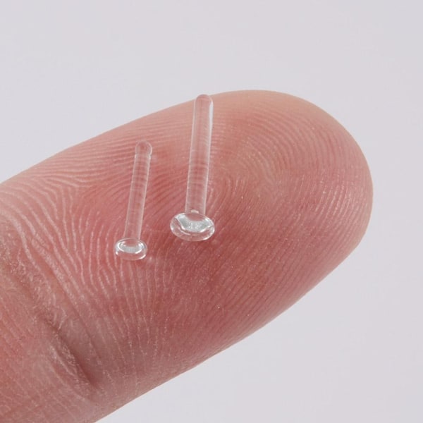 Glas Örhängen Transparent Osynlighet Mode Örhängen Accessoarer För Student Kvinnor Män P7 WhiteA One size 2pcs
