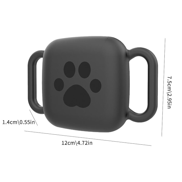 Silikonfodral för husdjurshalsband för Tile Mate Tracker 2024 Kattskydd NYTT W0P0 Black 1set