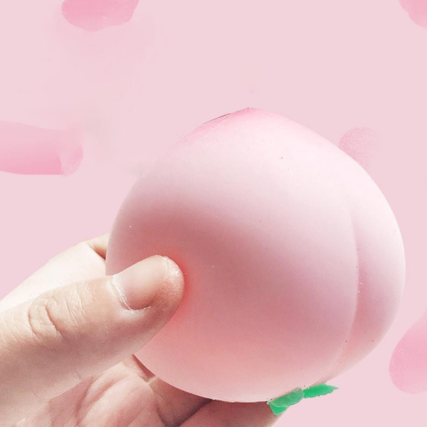 Peach Kreativa Stressleksaker Mjuk PU Cupcake Scrooge Långsam Återhämtning Stressleksaker Gåvor