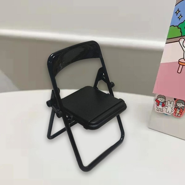 Julstrumpa Mini Fällbar Stol Telefonställ Telefonhållare 1/4 AU Snabb white 1pcs