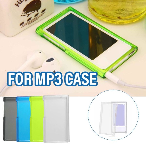 Klart glansigt TPU- case för Apple iPod Nano 7th Generation Cov Translucent blue one-size