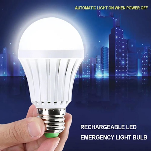 E27 Uppladdningsbar Nödlampa för Strömavbrott Batteribackup LED-lampor 15w one-size