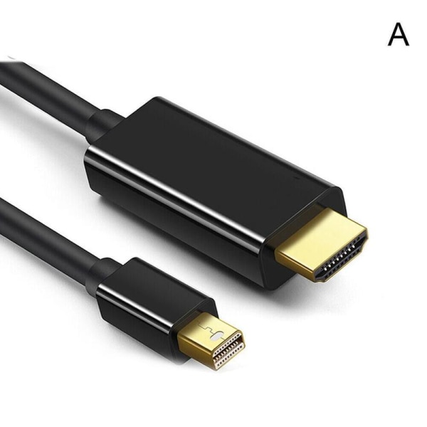 1,8M Mini DP Display Port Thunderbolt 2 till HDMI-kabeladapter black 1.8m