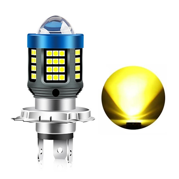 LED Motorcykelstrålkastare H4 BA20D P15D Vit/Gul Ultra Hög Ljusstyrka ◆ N9B5 White+Yellow  H4 One size