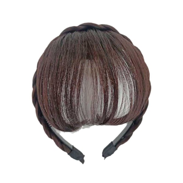 TPALPKT Peruk med lugg i pannband, hårförlängningar, lugg, pannband black brown One-size