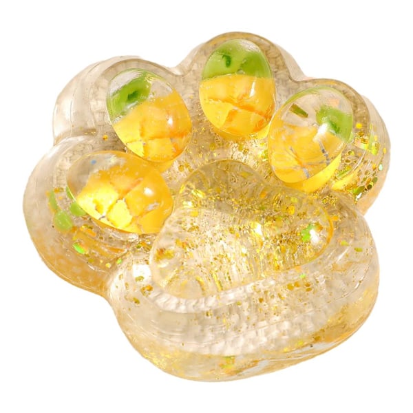 Kattfot Klämleksaker, Kattfot Kläm Silikonleksak, Taba Squish y Paw, Färgglada Paw Squish y Leksaker, Mjuka Klämmar Fidget Leksak För Stresslindring pineapple 1pcs