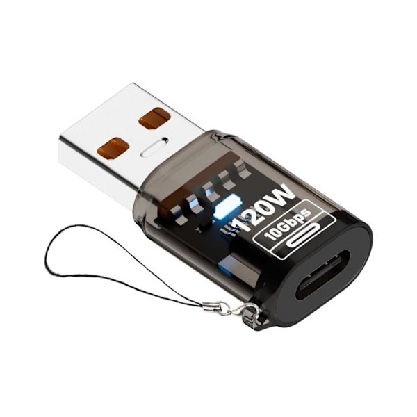 120W USB 3.2 till Typ C Adapter USB Hona till Typ C Hane Snabbladdning Adad M9Y9 black 1pcs