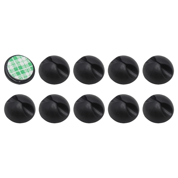10/20 st Svart Bil Kabelhållare Fästen Självhäftande Klämma B7D2 A 10pcs