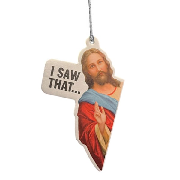 Julgransprydnader, Jesus Jag Såg Det Hängande Bil Luftfräschare, Roliga Bil Luftfräschare Hängande Dekorationer, Jeffrey Epstein Bil Luftfräschare A 1pcs