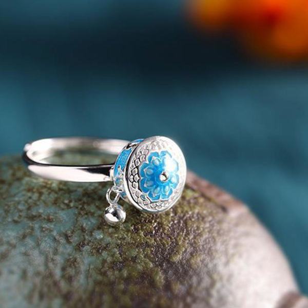 Silver Retro Ring Ångestlindringsring Justerbar Roterande G.V5 Ring Fidget X9S2