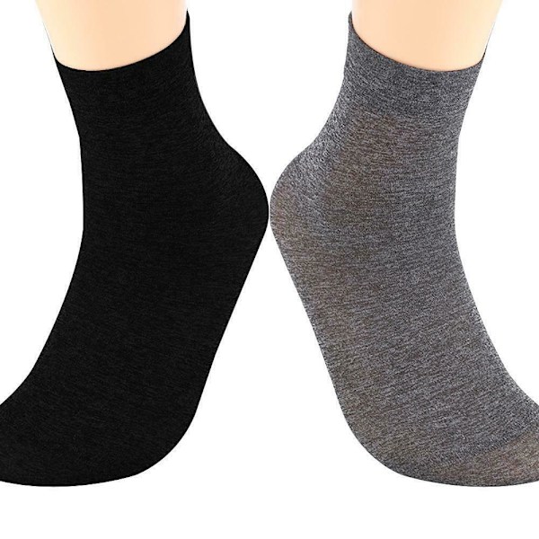 5 Par Herr Bomull Korta Bambufiberstrumpor Mellanlånga Strumpor Hosi black null 5pcs